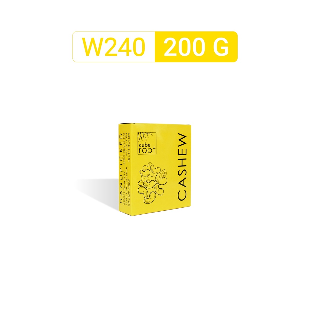 [cashew200gW240] Whole Cashew Nuts W240 Grade (Large size) 200G.