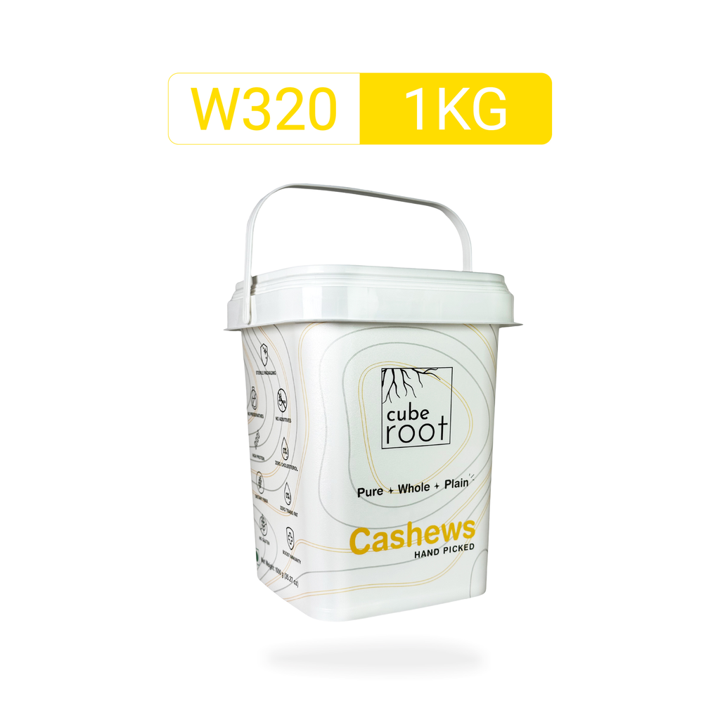 Whole Cashew Nuts W320 Grade (Medium size) 1Kg.