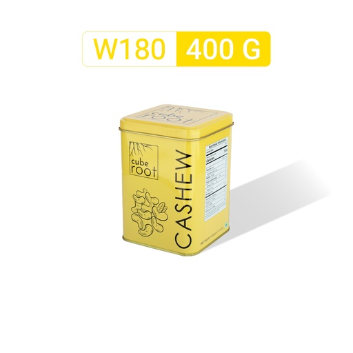 [cashew400gW180-Tin] Whole Cashew Nuts W180 Grade (Jumbo size) 400g - Tin